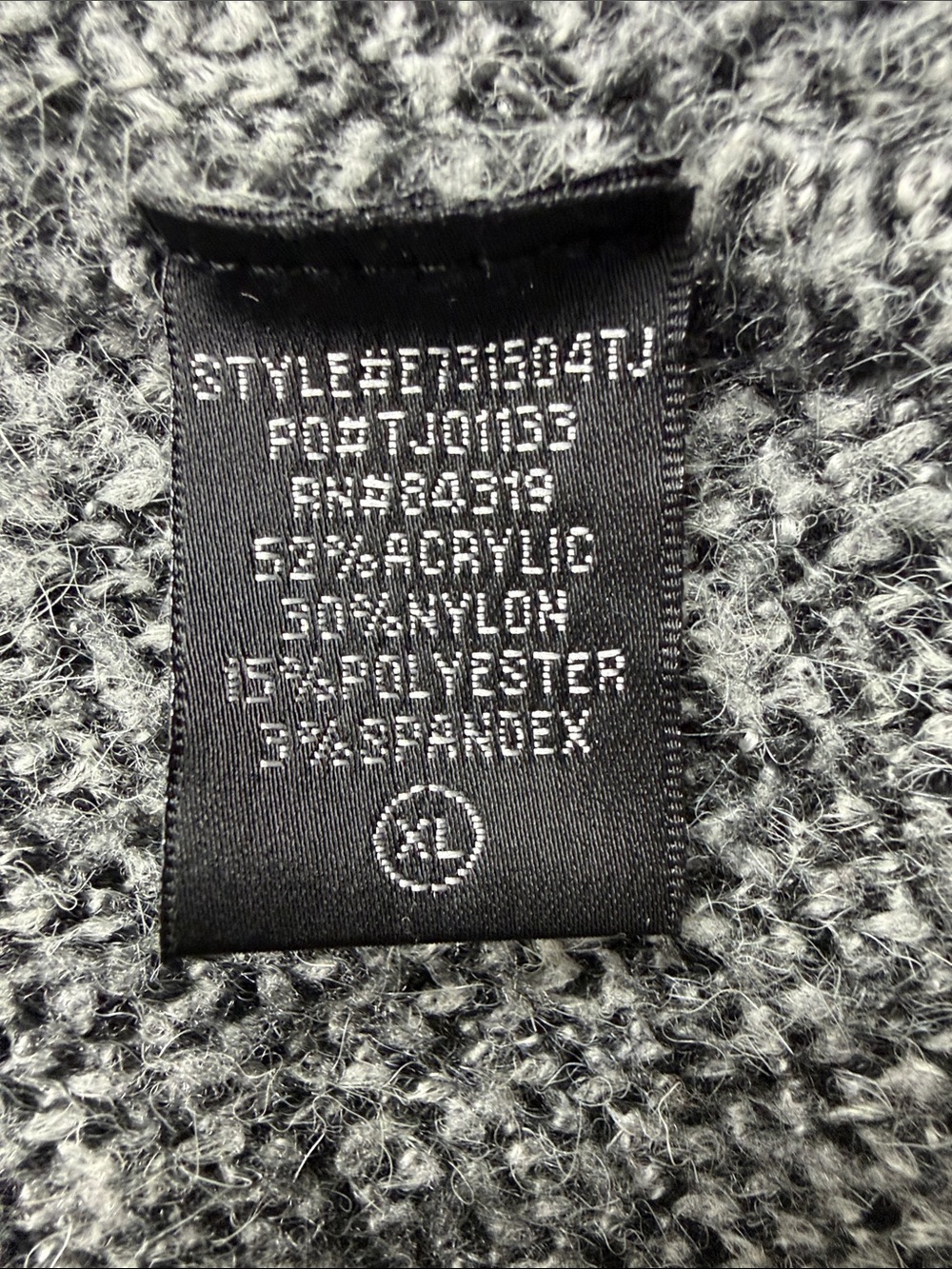 Cyrus Gray & White Plaid Long Cardigan front pockets - Picture 6 of 11